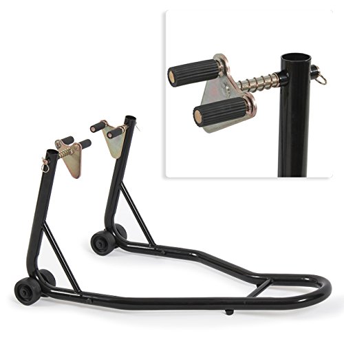 ARKSEN Motorcycle Stand Front Fork Wheel Lift Stand Swingarm Spoolift Bike, Black
