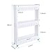 HOMFA Gap Storage Slim Slide Out Tower Rack Shelf with Wheels for Laundry, Bathroom & Kitchen (3-tier)