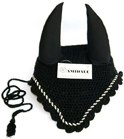 Amidale Ear Net Crochet Fly Veil Equestrian Horse With Piping
