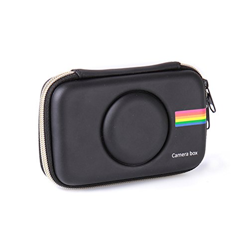 DEHEOBI Vintage PU Leather Bag Case Carry Cover Pouch Protector Handbag Cable Data Container for Fujifilm Polaroid Snap Camera Instant Print Camera (Black) - Thumbnail 5