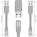 SENHAI 2 Pack Replacement USB Charger/Data Transfer Cable Cord for Jawbone UP2 UP3 UP4 Smart Wristband-4 Inches, Gray