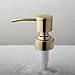 Pump Replacement Lotion and Soap Pump Dispensers Pump,Bathroom Accessories Gold Finish Shinny(2pcs)
