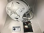 Dak Prescott Autographed Signed Dallas Cowboys Full Size Ice Speed Helmet COA & Hologram