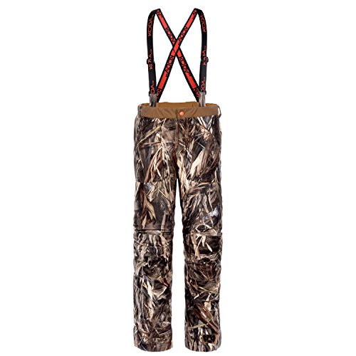 Lucky Bums Koda Adventure Gear Youth True Timber Waterproof Insulated Suspender Pants, DRT, L