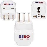 Premium US to Italy Power Adapter Plug (Type L, 3 Pack, Grounded)