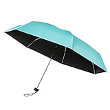 Plemo Umbrella Tiffany-blue Travel Compact Lightweight Ultra Mini Pocket Size Anti-UV Parasol Windproof Umbrella, 34.6 Inch