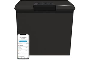 LOXX BOXX PARCEL PERFECT Loxx Boxx Smart Parcel Package Locker, LTE Cellular Mail Lock Box w/Wi-Fi and Bluetooth, Private Mailbox Locking Box for Deliveries, Black, Large