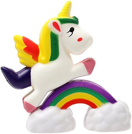 TEEGOMO Unicorn Pegasus Cross Dreamlike Rainbow Bridge Slow Rising Scented Jumbo Squishy Stress Relief Squeeze Decorations Kids Toy Gift