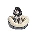 Amazon Basics Round Warming Pet Bed, Dog, Grey, 18
