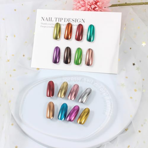 Artdone 16 Jars Chrome Nail Pearl Powder Silver and Gold Mirror Iridescent Aurora Metallic Nail Pigment Pearlescent Mermaid Pigment Pearl Dust Kit, Nail Art Decoration, Acrylic Resin Craft