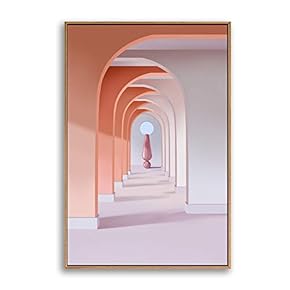 Framed Canvas Wall Art for Living Room, Bedroom Colorful Corridor Canvas Prints for Modern Home Decoration Ready to Hang - 16"x24" inches