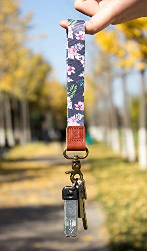 SENLLY Cool Hand Wrist Lanyard Premium Quality Wristlet Strap with Metal Clasp and Genuine Leather, for Key Chain, Cell Mobile Phone, Camera, Charms, Lightweight Items etc