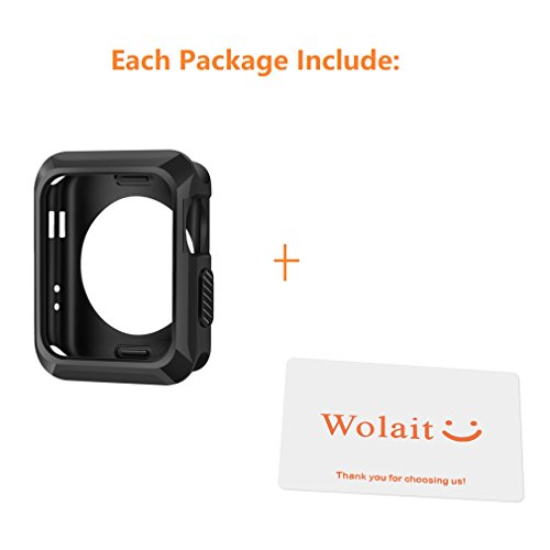 Wolait Compatible with Apple Watch Case 42mm, Rugged Protective iWatch Case with No Built in Screen Protector for Apple Watch Series 3/2/1 (42mm) - Thumbnail 6