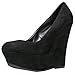 Delicious MEROZ High Platform Round Toe Wedge Shoe