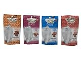 Purina Fancy Feast Duos Cat Treats Variety Pack Bundle Set of 4 Flavors, 2.1 ounces each (Natural Rotisserie Chicken, Cheddar & Crab Souffle, Tuna, Salmon)