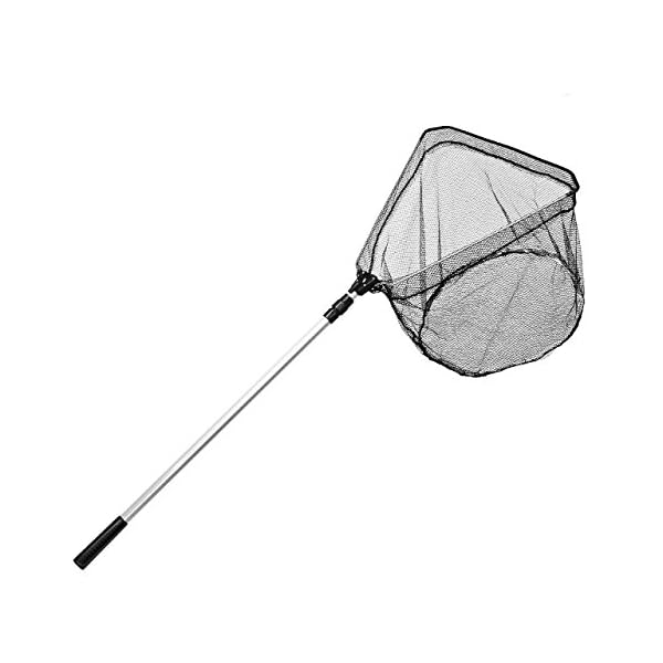 Eyourlife-Folding-Landing-Net-Fishing-Telescoping-Landing-Net-Aluminum-Landing-Net-Super-Precision-Mesh-Design-Professional-Fishing-Landing-Net-Black