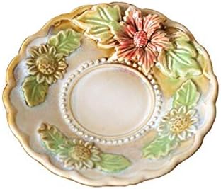 WanTo Ceramic Jewelry Dish Small Flower Jewelry Organizer Plate Necklace Earrings Ring Earrings Cake Storage Trays Bowls Plates Crafts,B
