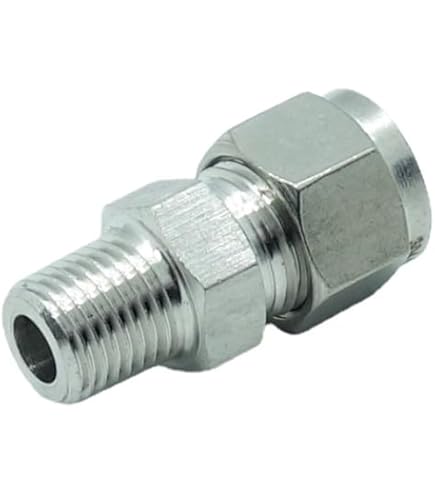 2PCS 1/4 Inch 304 Stainless Steel Compression Fitting Compression Union With Double Ferrules, 1 - View #2