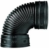 Advanced Drainage Systems 90 Degree Barbed Elbow Fitting - 4 in Polyethylene, Gutter Elbow Compatible