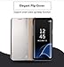 Galaxy Note 5 Case,Shinetop Smart Clear View Window Electroplate Plating Stand PC Mirror Flip Folio Case Cover Ultra Slim Thin Full Body Protective Case for Samsung Galaxy Note 5 with Kickstand-Black