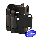Cosmas 27550-ORB Oil Rubbed Bronze Self Closing Partial Wrap Cabinet Hinge 1/2