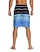 Nonwe Men's Beachwear Quick Dry Holiday Drawstring Striped Swim Trunks Blue 36