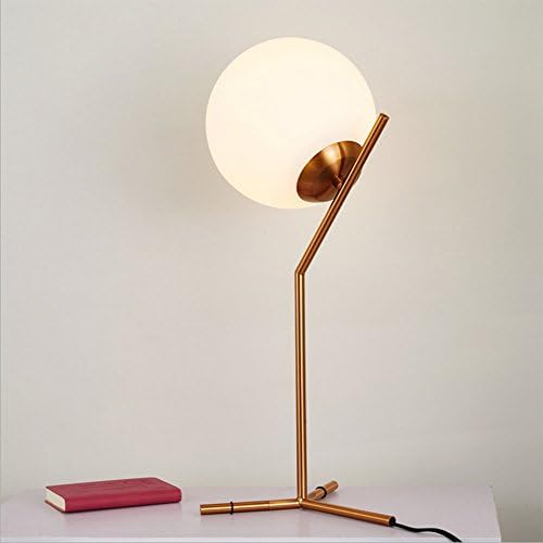 MYY LED Table Lamp Nordic Fashion Circular Ball Glass Bedroom Study Bedside Lamp