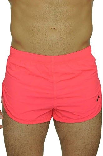 VbrandeD Men's Basic Running Shorts Swimwear Trunks 1830 Neon Fuchsia M