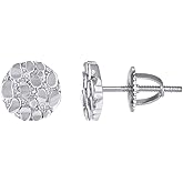 925 Sterling Silver Unisex Nugget Fashion Stud Earrings Stud Earring for Women