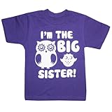 Happy Family I’m The Big Sister Pregnancy Announcement Girls T-Shirt (6T, Purple), Online Clothing Store