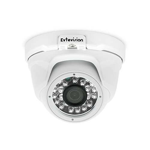 Click Here to See More Images Evtevision 1080P 2.0MP AHD Camera IR Metal Dome Security Camera Day Night Vision 24 IR Leds 65Feet/20M IR Distance Waterproof Outdoor/Indoor Wide Angle 3.6mm Lens -Fits for AHD DVR Only