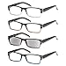 Gamma Ray Reading Glasses - 4 Pairs for Men and Women Reader Sunglasses - 1.25