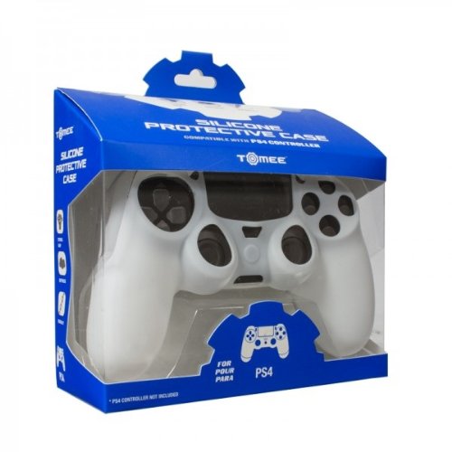 Tomee Silicone Skin Protective Case for PS4 Controller (White)