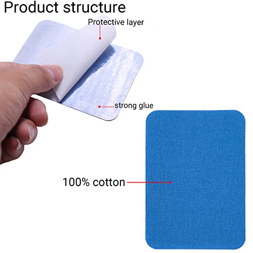 GYGYL 12Pcs 100% Cotton Iron-on Patches, Repair Patches for Clothing, Iron on for Inside Jeans and Clothing Repair (Mixed Color 3 )