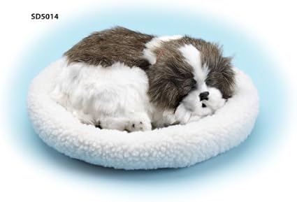 Amazon Com Shih Tzu Plush Breathing Dog Toy With Bed Adopt A Pet