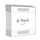 Wall Mount Acrylic Sign Holder with Tape Adhesive for Office, Home, Store, Restaurant, No Drilling - Horizontal (5x7)