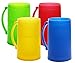 Double Wall Color Frosty Freezer Mugs, 14oz, Set of Four, Assorted Colors (Red, Blue, Green, Yellow)