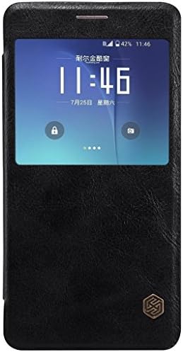 First 4 Samsung Galaxy A7 (2016) A710F Premium Quality Nillkin Qin Series Flip Cover (Black)