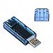 DROK 180043 USB Multimeter, DROK Pocket Digital Multimeter USB 3.0 Hub, OLED Display DC 13V Voltage Ampere Power Capacity 4in1 Multi Tester