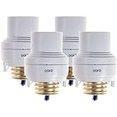 Westek 6603BC 150W 3-Level Touch Control Lamp Socket Dimmer, White, Single, Multi (Pack of 4)