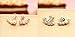 Yosoo Super Cute Girly 2 Pair Mini Pearl Crystal Rhinestone Front and Back Ear Cuff Stud Earring Set (1Pair Gold Plated +1Pair Silver Plated)