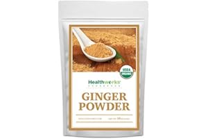 Healthworks Superfoods Organic Ginger Powder - 16 Oz / 1 Lb - Ground, Raw & All-Natural - Keto, Vegan - Great with Coffee, Tea & Juices - Superfood/Spice