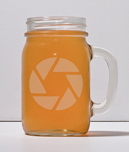 pallypantsAperture - 12 Ounce Glass Mason Jar Mug