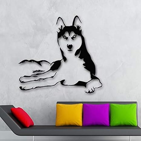 Pegatinas De Pared Casa Decoracion Vinilo Perro Husky Tienda