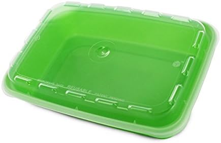 CUBE Rectangle Airtight, Microwaveable, Dishwasher Safe Container (16 Oz, Green)