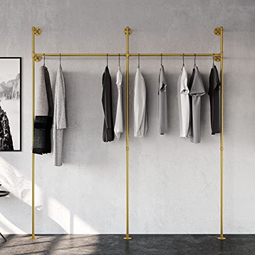 pamo industrial pipe clothing rack KIM II Gold clothes rack for