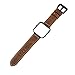 Wearlizer Bands Accessories, Premium Suede Leather Replacement Strap with Black Metal Frame and Buckle for Fitbit Blaze Special Edition Gun Metal - Brown Large