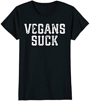 Womens Vegans Suck T-shirt XL Black