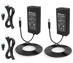 EMITEVER DC 24V 60WLED Power Supply 2 Packs, LED
