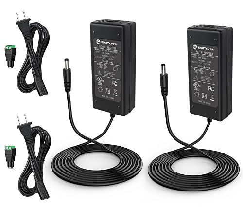 EMITEVER DC 24V 60WLED Power Supply 2 Packs, LED